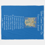 Wat kanker niet kan doen is Blue Angel Chemo Blank Fleece Deken (Voorkant (Horizontaal))