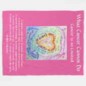 Wat kanker niet kan doen, is een gedicht chemo geb fleece deken (Voorkant (Horizontaal))