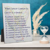 Wat kanker niet kan doen, is het engel schilderend fotoplaat (Zijkant)