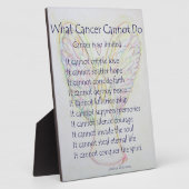 Wat kanker niet kan doen, is het engel schilderend fotoplaat (Zijkant)