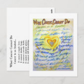 Wat kanker niet kan doen, is het gedicht engel-Bri Briefkaart (Voorkant / Achterkant)