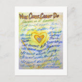 Wat kanker niet kan doen, is het gedicht engel-Bri Briefkaart (Voorkant)