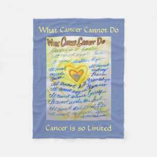 Wat kanker niet kan doen, kan Angel Chemo Aangepas Fleece Deken