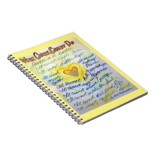 Wat kanker niet kan doen Notitieboek voor kunstjou (Rechterzijde)