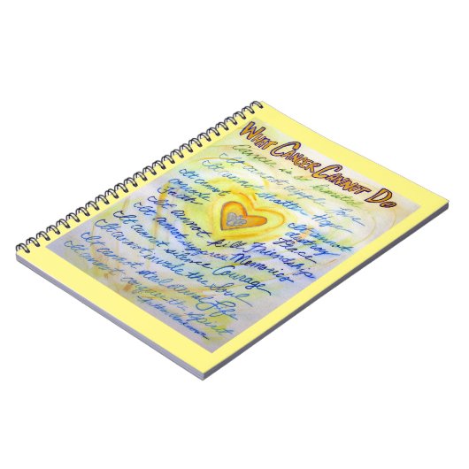 Wat kanker niet kan doen Notitieboek voor kunstjou (Linkerzijde)