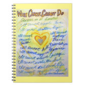 Wat kanker niet kan doen Notitieboek voor kunstjou (Voorkant)