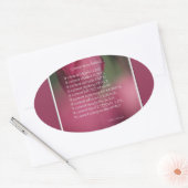 Wat kanker niet kan doen, ondersteunen en stimuler ovale sticker (Envelop)