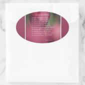 Wat kanker niet kan doen, ondersteunen en stimuler ovale sticker (Tas)