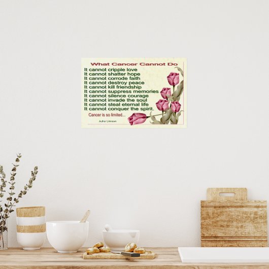 Wat kanker niet kan doen poster (Keuken)