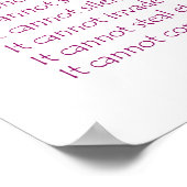 Wat kanker niet kan doen Poster afdrukken (Hoek)