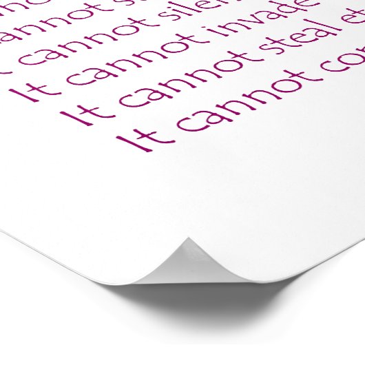 Wat kanker niet kan doen Poster afdrukken (Hoek)