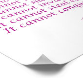 Wat kanker niet kan doen Poster afdrukken (Hoek)