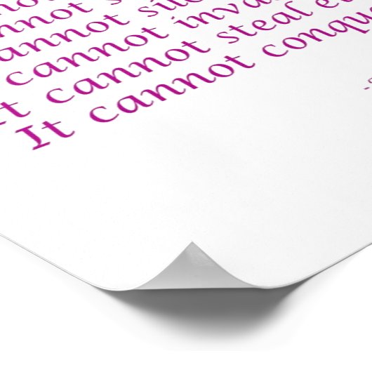 Wat kanker niet kan doen Poster afdrukken (Hoek)