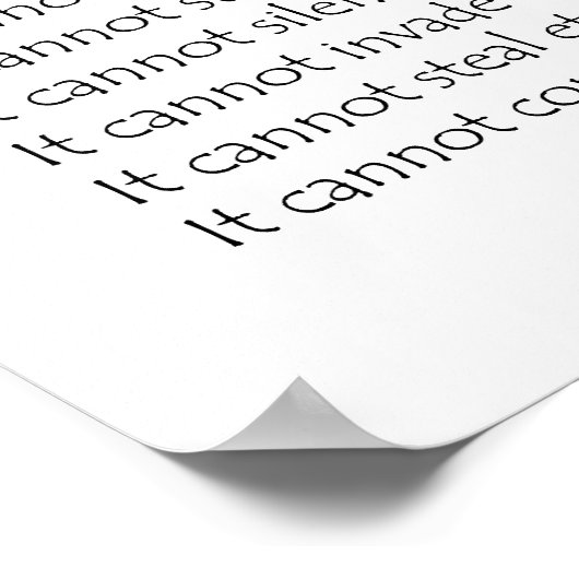 Wat kanker niet kan doen Poster afdrukken (Hoek)