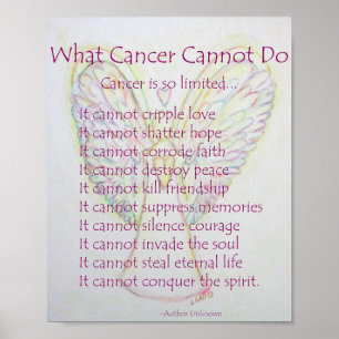 Wat kanker niet kan doen Poster afdrukken