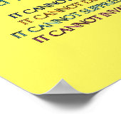 Wat kanker niet kan doen Poster (blauwe en goudtek (Hoek)