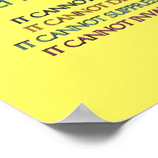 Wat kanker niet kan doen Poster (blauwe en goudtek (Hoek)