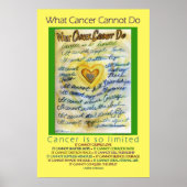 Wat kanker niet kan doen Poster (blauwe en goudtek (Voorkant)