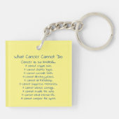 Wat kanker niet kan doen Sleutelhanger met gedicht (Achterkant)