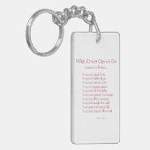 Wat kanker niet kan doen Sleutelhangers in gedicht (Voorkant Links)