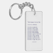 Wat kanker niet kan doen Sleutelhangers in gedicht (Voorkant Links)