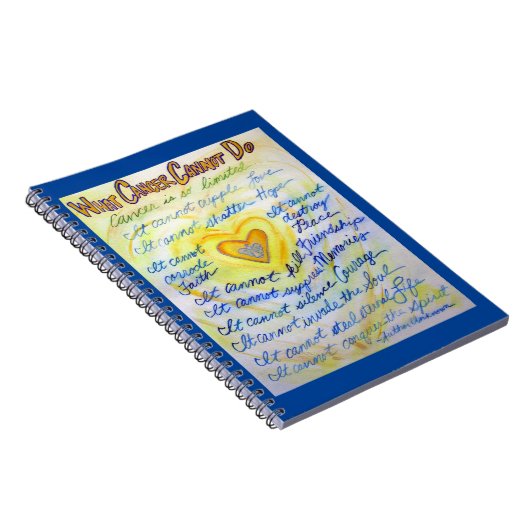 Wat kanker niet kan doen, waankunstjournaal notitieboek (Rechterzijde)