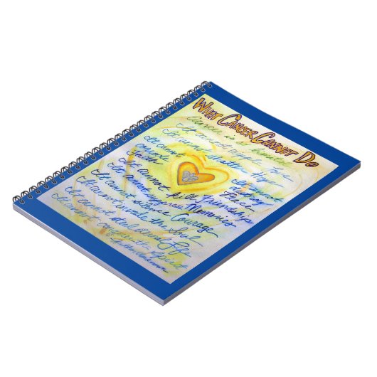 Wat kanker niet kan doen, waankunstjournaal notitieboek (Linkerzijde)