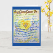 Wat kanker niet kan doen Wenskaart aangepaste illu Kaart (Gele Bloem)