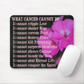 Wat kanker niet kan roze Geranium Mousepad doen Muismat (Met muis)