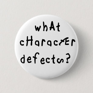 Wat Karakterfouten Grappige Quote Herstel Zeggen Ronde Button 5,7 Cm