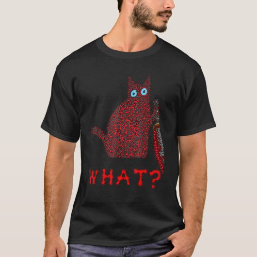 Wat Kat Met Een Mes T-shirt (Voorkant)