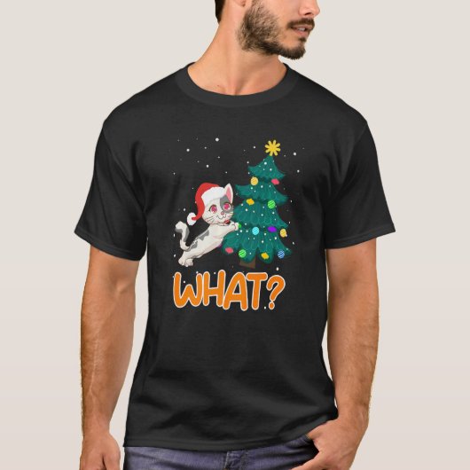Wat kat spar boom katje t-shirt (Voorkant)