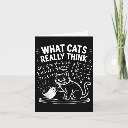 Wat katten grappig vinden grappige kattenmeme natu kaart (Voorkant)