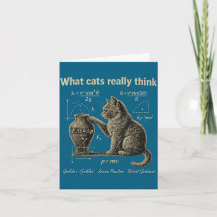 Wat katten grappig vinden wetenschap kat vintage n kaart