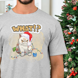 Wat? Kerst Kat Gekke T-shirt