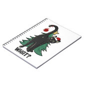 Wat? Kerstmis Black Cat vakantie ontwerp Notitieboek (Linkerzijde)