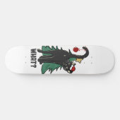 Wat? Kerstmis Black Cat vakantie ontwerp Persoonlijk Skateboard (Horizontaal)