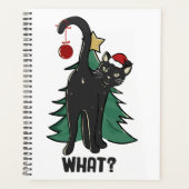 Wat? Kerstmis Black Cat vakantie ontwerp Planner (Voorkant)