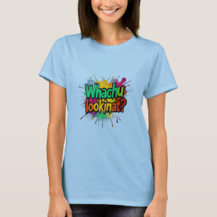 Wat kijk je grappig Graffiti Streetwear T-shirt