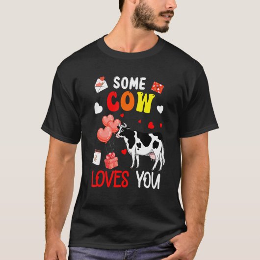 Wat Koe houdt van de Valentijnsdag Rancher van de  T-shirt (Voorkant)