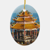 Wat Koh Loi ... Sriracha, Chonburi, Thailand Keramisch Ornament (Voorkant)