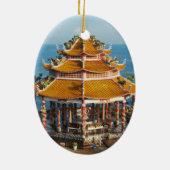 Wat Koh Loi ... Sriracha, Chonburi, Thailand Keramisch Ornament (Achterkant)