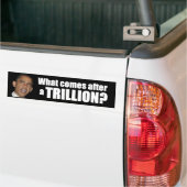 Wat komt er na een biljoen? bumpersticker (Op Truck)