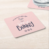 WAT KONIJN VERJAARDAGSFEEST KARTONNEN ONDERZETTERS (Schuin)