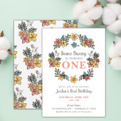 Wat konijntje Pasen Eerste Verjaardag Uitnodiging