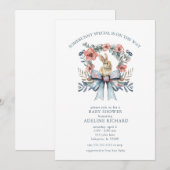 Wat konijntje speciale paasuitnodiging Baby shower Kaart (Voorkant / Achterkant)