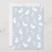 Wat konijntje zoet bloemig baby shower kaart (Achterkant)