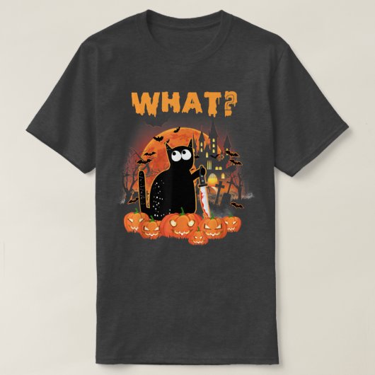 Wat kost Humor Murder Black Cat, Kitten Halloween? T-shirt (Design voorkant)