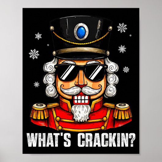 Wat Kraakt Grappige Notenkraker Pjs Kerstmis Xmas Poster (Voorkant)