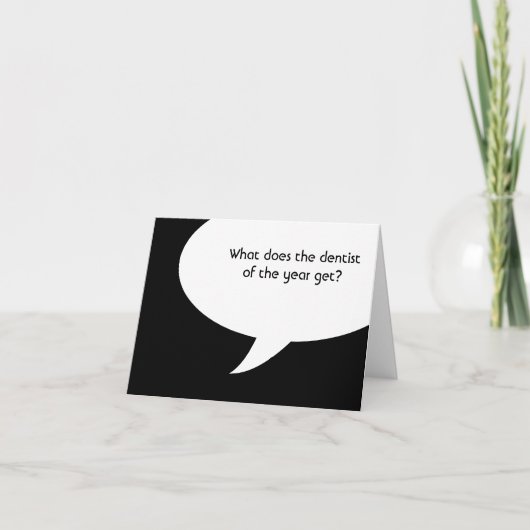 Wat krijgt de tandarts van het jaar? kaart (Voorkant)